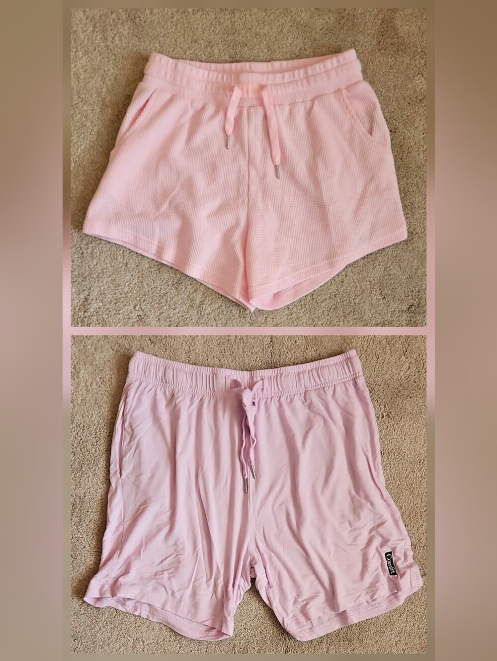 Bundle of 2 Comfrt Women's Drawstring Shorts - Light Pink